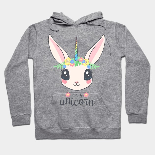 I'm A Unicorn - Bunny Hoodie by Humoratologist